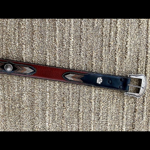 Larry Mahan size 32, Leather Western Belt - Picture 4 of 6